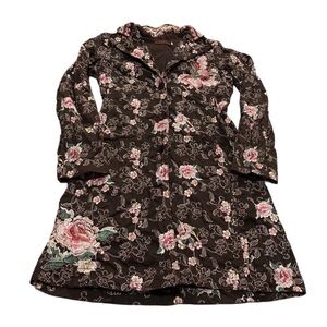 Johnny Was floral embroidered boho coat medium